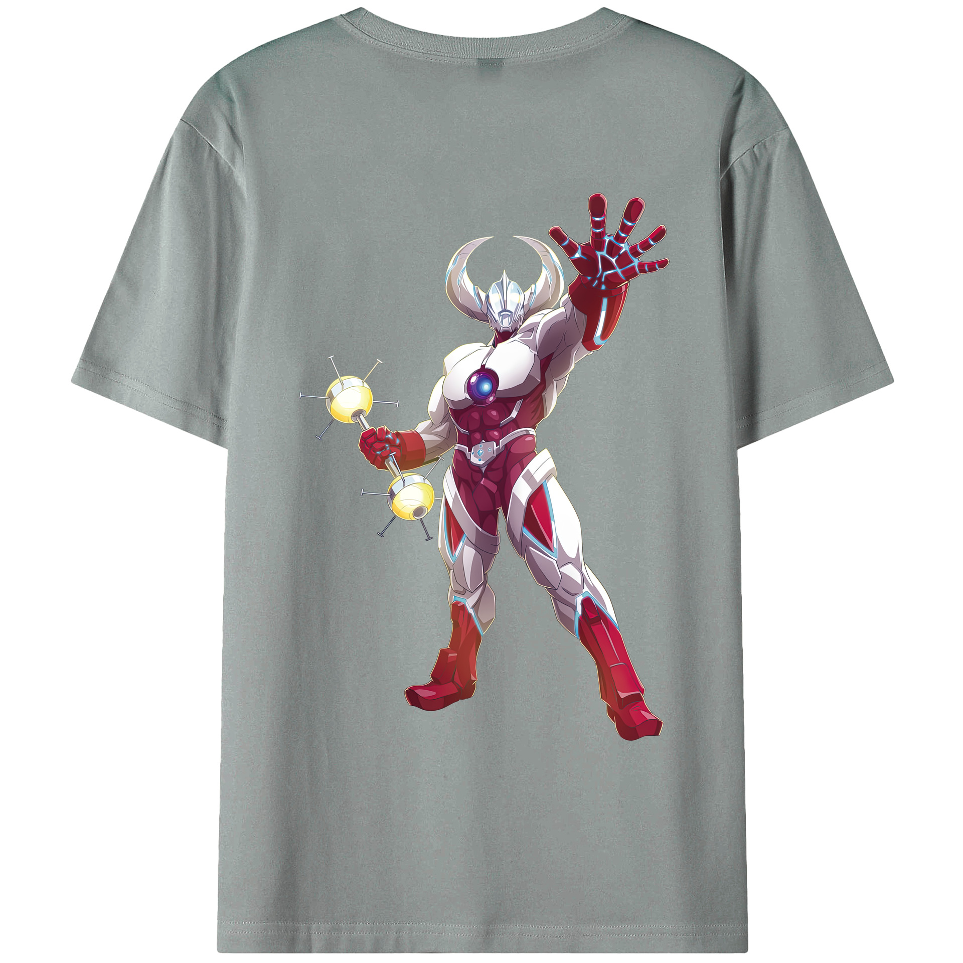 （画像用） ウルトラマン Ultraman 綿100％ メンズ半袖Tシャツ（バックプリント） 通気性